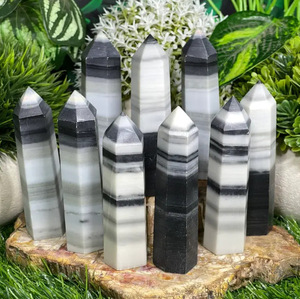 หินบำบัดผลึกขัดเงาธรรมชาติจุดหยกไทจิสำหรับตกแต่งบ้าน - Product Image 1