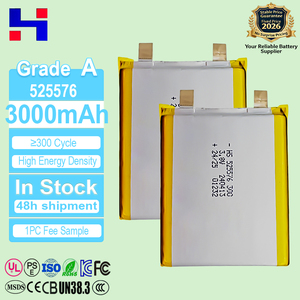 リチウムイオン電池 525576 3.8V 3000mAh クイックデリバリー MSDS認証済み リポバッテリー デジタル電子機器用 - Product Image 1