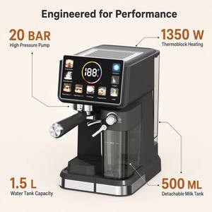 เครื่องชงกาแฟกึ่งอัตโนมัติ 1350W ระบบชงกาแฟแรงดัน 20 บาร์ ปรับระดับการบดได้ ปลั๊ก EU - Product Image 2