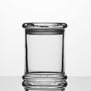 NOVARE 50ml Clear Storage Canister Glass Candle Jar with Flat Lid