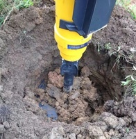Mini-excavatrice KINGER, tarière hydraulique à couple élevé, perceuse à terre pour clôture