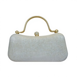 New Women's Shiny Hard Clutch <b>Bag</b> Polyester Material Cross-Border Trend Wedding Party Dinner Matching Gift <b>Small</b> Square Tanjing - Product Image 1