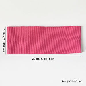 Stile coreano fascia elastica a tesa larga in tinta unita sport in maglia per copricapo accessori - Product Image 6