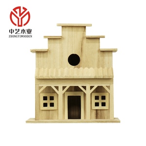 Usine en gros conception personnalisée logo personnalisé jardin extérieur décoratif grand nid d'oiseau en bois maison d'insecte en bois - Product Image 4