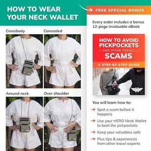 Muestra Gratuita: Bolsa de Cuello para Viaje con Bloqueo RFID, Bolsa para Dinero, Bolsa de Cuello Personalizada para Pasaporte - Product Image 5