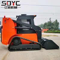 Mini-chargeuse compacte diesel multifonctionnelle chinoise, chargeuse sur chenilles hydraulique compacte