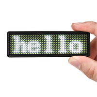 Mikro led ekran giyilebilir manyetik özel mesaj konferans rozeti led dijital işçi kimlik adı rozeti