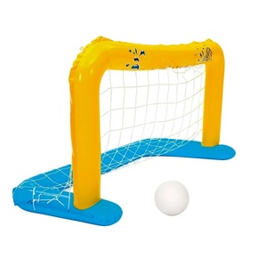 Centre de jeu gonflable de football en PVC 130*60*72 CM jaune et bleu pour la piscine et le divertissement - Product Image 2