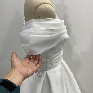 Vestido de Novia de Tul Satinado de Alta Calidad Lsqx135, Vestido de Princesa con Falda Voluminosa para Recepción, Jancemebr - Product Image 3