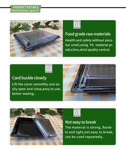 Tùy Chỉnh Nhật Bản Mô Hình Nhựa <span class=keywords><strong>Sushi</strong></span> <span class=keywords><strong>Container</strong></span> Khay Để Đi Hình Chữ Nhật Sashimi <span class=keywords><strong>Sushi</strong></span> Hộp Với Chống Sương Mù Nắp - Product Image 6