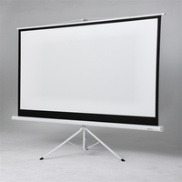 Écran de cinéma anti-lumière 4K Alr portable pour l'extérieur et écran de rideaux de projecteur avec support 72 84 100 120 écran de trépied de 150 pouces