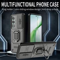 Funda Protectora de Lujo para Teléfono con Diseño de Armadura Resistente a Impactos, Cubierta para Lente y Anillo Magnético para OnePlus Nord CE4 Honor 400 Lite