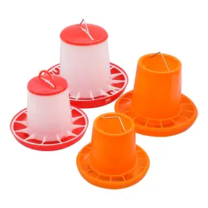 Alimentateur d'Éleveuse Suspendu en Plastique avec Base Rouge de 1,5 kg / 3 lb pour Volaille, Direct Usine - Product Image 2