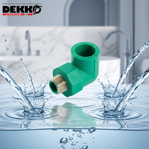 Codo de Tubería PPR Verde DEKKO, Rosca NPT Macho de 4 Pulgadas, Resistente a Químicos, Garantía de 50 Años, Fundido para Suministro de Agua - Product Image 3