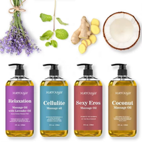 Huile de massage pour le dos à base d'extraits d'herbes, de gingembre, de rose, d'olive, de menthe et d'huiles essentielles de camélia, pour une relaxation sexuelle romantique, marque privée.