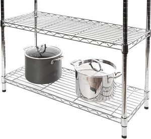 ASSMILE 3-Tier Chrome Bakers <strong>Wire</strong> <strong>Rack</strong> With Moveable Wooden Top Kitchen Organizer <strong>Rack</strong> Microwave <strong>Oven</strong> <strong>Wire</strong> Shelf Storage <strong>Rack</strong> - Product Image 5