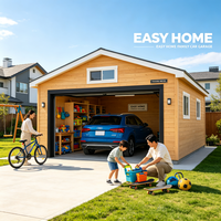 Garage modulaire personnalisé, construction de garage en acier complet avec salle de rangement pour usage domestique