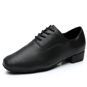 Soft leather Boys black Shoes Salsa Ballroom Tango Men Dance Shoes