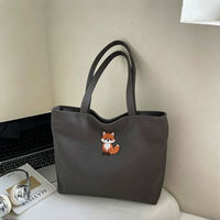 Sac fourre-tout en toile avec logo personnalisé et poche intérieure, sac à bandoulière en matériau recyclé pour femmes, pour les courses