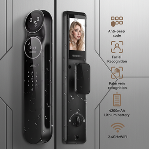 Glomarket AI Interactive <b>Smart</b> Door <b>Lock</b> Face Recognition Palm Vein Fingerprint Camera Video Intercom Intelligent <b>Lock</b> with Tuya - Product Image 4