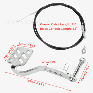 Nouvelles pédales de karting avec câble d'accélérateur argenté 20x14x4cm pour accessoires de réparation pour enfants - Product Image 5