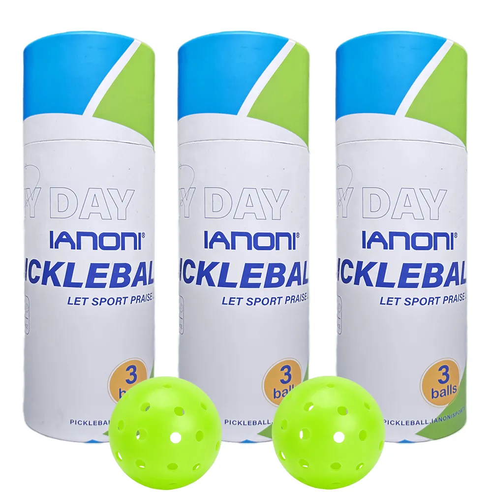 CASTOM personalizado Pickle Ball Tube 3 en 1 de gama alta profesional 40 agujeros 7,4 cm Pickleball Balls