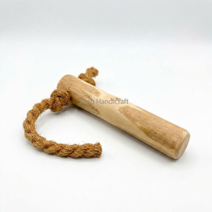 Coffee Wood Tug and Coir <b>Rope</b> Chew Toy 100% Natural Sustainable Dog Toy for Aggressive Chewers Pet Dental Cleaning Toy Supply - Product Image 1