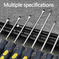Set Obeng Magnetik Gagang Polipropilena Kelas Industri DIY dengan Mata Obeng Slotted/Phillips/Torx/Hex/Pentalobe, Lapisan Krom