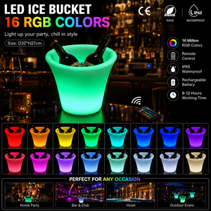 Cubo de Hielo LED Recargable al por Mayor con Luz RGB Variable para Barra, Cubo de Hielo Atmosférico para Barra de Bar y Fiestas - Product Image 1