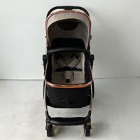 Poussette de luxe pleine grandeur avec nacelle convertible et roues amortissantes pour nouveau-nés
