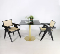 Chaise de salle à manger moderne en rotin fauteuil en bois rotin naturel salle à manger solide noir Antique chaise nordique Table à manger ovale 30% T/ T