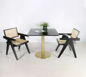 Silla de comedor moderna de ratán, sillón de madera, comedor de ratán Natural, silla nórdica antigua negra sólida, mesa de comedor ovalada 30% T/ T - Product Image 4