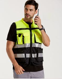 욜라이트 맞춤 로고 패션 팬톤 컬러 반사 <span class=keywords><strong>3M</strong></span> 안전 고시인성 작업복 조끼 보안 반사 조끼 재킷 작업 셔츠 - Product Image 6