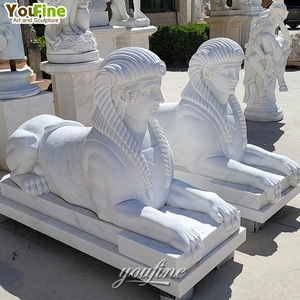 Jardins classiques ou décor de musée Sculpture <span class=keywords><strong>Statue</strong></span> en marbre du <span class=keywords><strong>Sphinx</strong></span> - Product Image 5