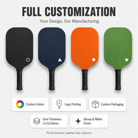Raquette de pickleball en fibre de carbone T700 à marque privée, fournisseur OEM avec design personnalisé imprimé UV