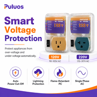 Protecteur de tension Puluos KE-V010 120V avec une intensité de courant de 20A et une protection automatique des appareils électriques