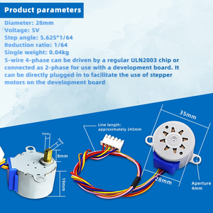 <span class=keywords><strong>Moteur</strong></span> <span class=keywords><strong>pas</strong></span> <span class=keywords><strong>à</strong></span> <span class=keywords><strong>pas</strong></span> 24BYJ48 5V <span class=keywords><strong>12V</strong></span> 4 phases 5 fils DC avec réducteur pour caméra CCTV PTZ et climatiseur - Product Image 2