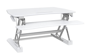 V-gắn kết nhà văn phòng hiện đại màn hình kép máy tính xách tay bàn Chiều cao có thể điều chỉnh máy tính Riser ngồi đứng chuyển đổi làm bằng nhựa VM-LD07 - Product Image 3