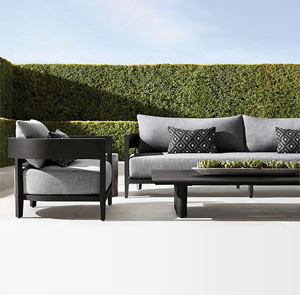 All Aluminum 4 <strong>Seater</strong> Outdoor Sofa Set Black Waterproof Weather Resistant Modern Patio <strong>Garden</strong> <strong>Furniture</strong> - Product Image 5