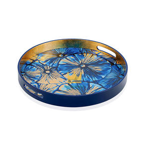 ถาดเสิร์ฟอาหารโบราณ ถาดเคลือบเงาพร้อมหูจับ ถาดเสิร์ฟดีไซน์สวยงาม ออกแบบตามสั่ง สำหรับร้านอาหาร/บ้าน - Product Image 4