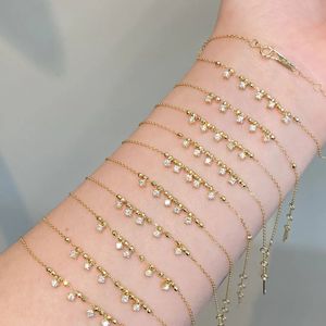 Pulsera Xinfly de Oro de 18k con Diamante Natural de 0.2CT, Uso Individual o Múltiple, Siempre Resaltada por el Reflejo de la Vía Láctea - Product Image 1