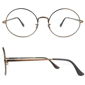 2020 nuevo diseño al por mayor de moda de marca personalizado redondo retro metal gafas de sol polarizadas