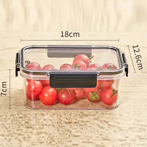 Set di contenitori per alimenti a tenuta d'aria in plastica trasparente per alimenti MOQ basso con coperchio