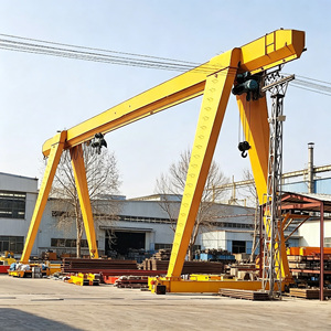 CE Approved Rail Mounted Mobile 10 Ton Single Girder Gantry <b>Crane</b> with Electric Hoist for Warehouse - Product Image 1