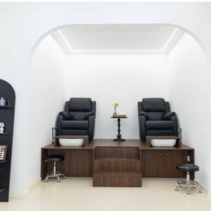 Mesa de manicura de madera, mesa de pedicura, sofá para el cuidado de las uñas de los pies, mesa elevadora, mesa para el cuidado de los pies, banco de trabajo - Product Image 1