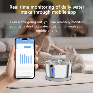 القط والكلب الذكي مع مراقبة التطبيق عن بعد 4L الفولاذ المقاوم للصدأ فائقة الهدوء المكونات في صنبور الحيوانات الأليفة - Product Image 2