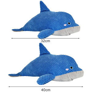 Yunus şekli köpek oyuncak Quacking peluş oyuncak hayvan küçük büyük köpek için dayanıklı yavru Molar çiğnemek oyuncak eğlenceli interaktif köpek malzemeleri - Product Image 6