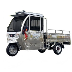 Tricycle électrique de transport semi-élevé de haute qualité, 48V 45AH, avec moteur avant à trois vitesses en acier inoxydable - Product Image 3