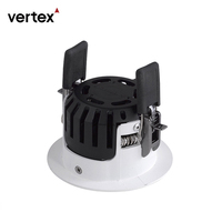 Spot encastré LED de plafond Vertex, en aluminium, rond ou carré, orientable, SMD, 3W, 5W, 7W