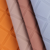 Cuir synthétique PVC gaufré 1,1 mm avec envers en velours, extensible, imperméable et résistant à l'abrasion pour sièges de voiture et meubles de maison